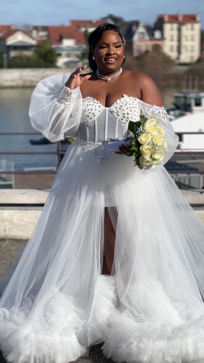 Peignoir SAYALLI - Corset Cristal